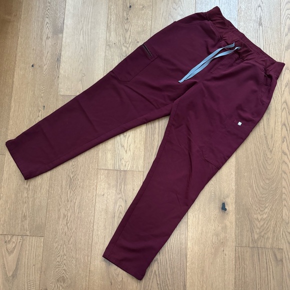Figs Pants - Figs Yola High Waisted Skinny Scrub Pants - Burgundy - EUC+ - Size XL Tall